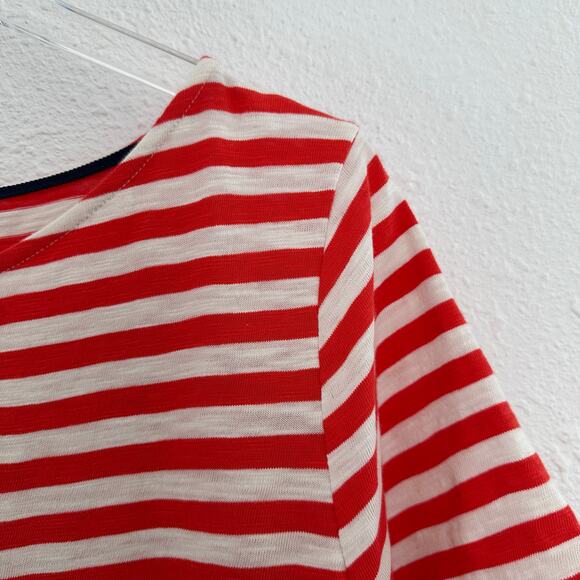 Boden Darcey Jersey Tunic Dress Women 14L Red White Striped Short Sleeve New - Picture 4 of 9
